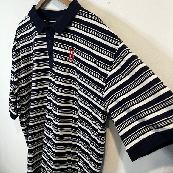 Men’s | MLB Boston Red Sox Striped Polo | XXL - Picture 2 of 7